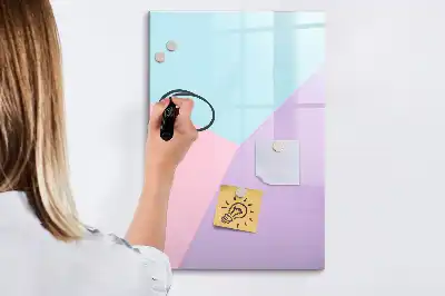 Beschreibbare Magnettafel mit Pastellmuster