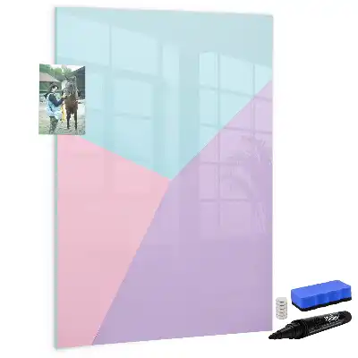 Beschreibbare Magnettafel mit Pastellmuster