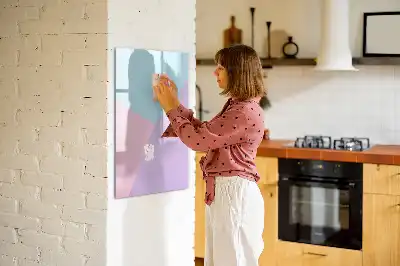 Beschreibbare Magnettafel mit Pastellmuster