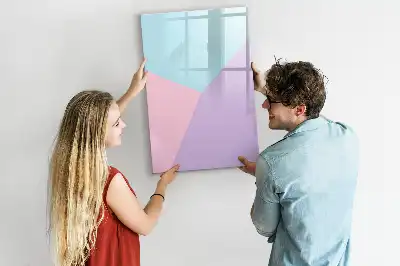 Beschreibbare Magnettafel mit Pastellmuster