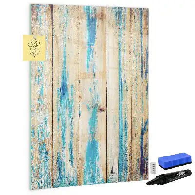 Magnettafel beschreibbar in Antikholz-Optik