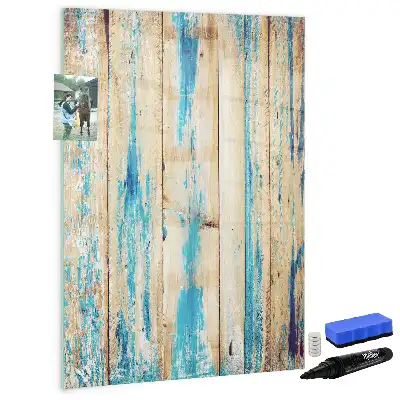 Magnettafel beschreibbar in Antikholz-Optik