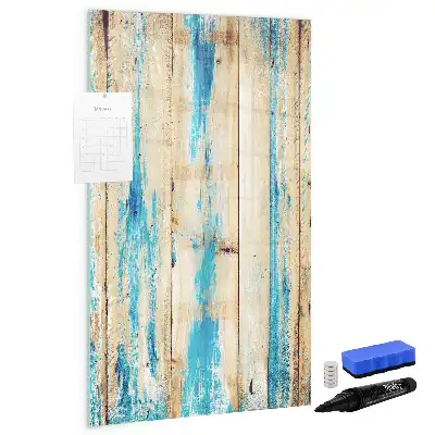 Magnettafel beschreibbar in Antikholz-Optik