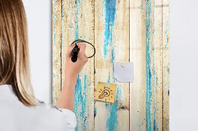 Magnettafel beschreibbar in Antikholz-Optik