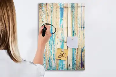 Magnettafel beschreibbar in Antikholz-Optik