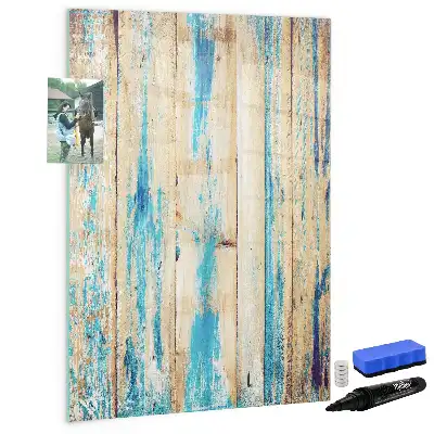 Magnettafel beschreibbar in Antikholz-Optik