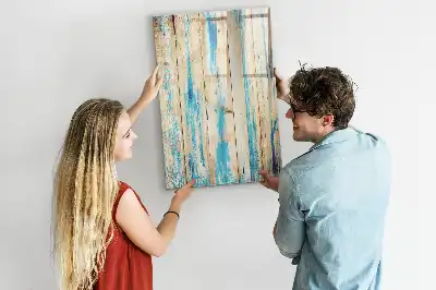 Magnettafel beschreibbar in Antikholz-Optik
