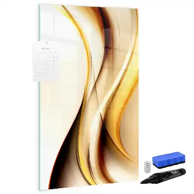 Magnettafel zum Schreiben mit Motiv Goldene Wellen-Abstraktion