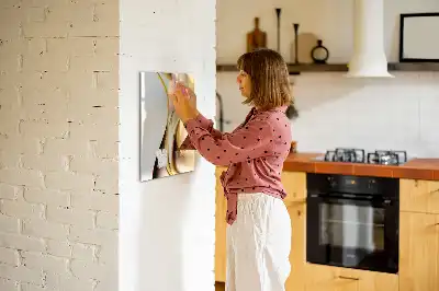 Magnettafel zum Schreiben mit Motiv Goldene Wellen-Abstraktion