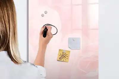 Magnettafel beschreibbar mit Rosen-Motiv