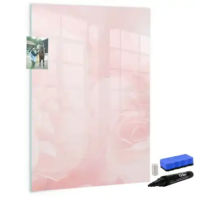 Magnettafel beschreibbar mit Rosen-Motiv