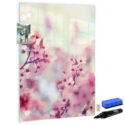 Magnettafel zum Schreiben mit Frühlingsblumen-Motiv