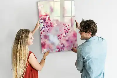 Magnettafel zum Schreiben mit Frühlingsblumen-Motiv