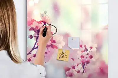 Magnettafel zum Schreiben mit Frühlingsblumen-Motiv