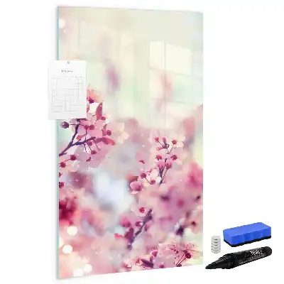 Magnettafel zum Schreiben mit Frühlingsblumen-Motiv