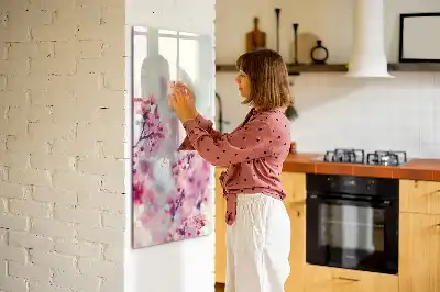 Magnettafel zum Schreiben mit Frühlingsblumen-Motiv
