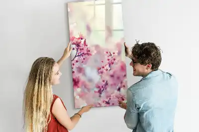 Magnettafel zum Schreiben mit Frühlingsblumen-Motiv
