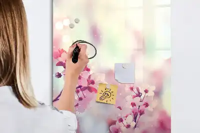 Magnettafel zum Schreiben mit Frühlingsblumen-Motiv