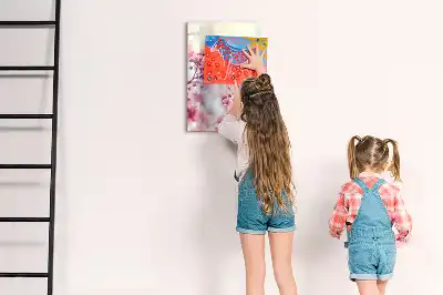 Magnettafel zum Schreiben mit Frühlingsblumen-Motiv