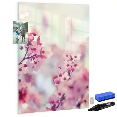 Magnettafel zum Schreiben mit Frühlingsblumen-Motiv