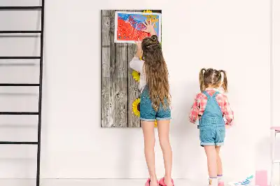 Magnettafel beschreibbar mit Motiv Sonnenblumen auf Holz