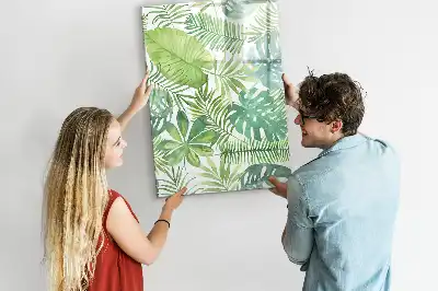 Magnettafel zum Schreiben mit Aquarell-Blätter-Motiv