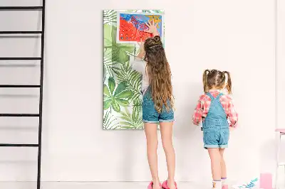 Magnettafel zum Schreiben mit Aquarell-Blätter-Motiv