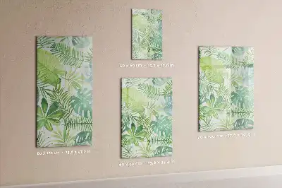 Magnettafel zum Schreiben mit Aquarell-Blätter-Motiv