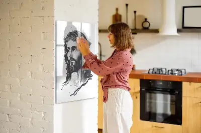 Magnettafel beschreibbar mit Motiv Jesus Christus