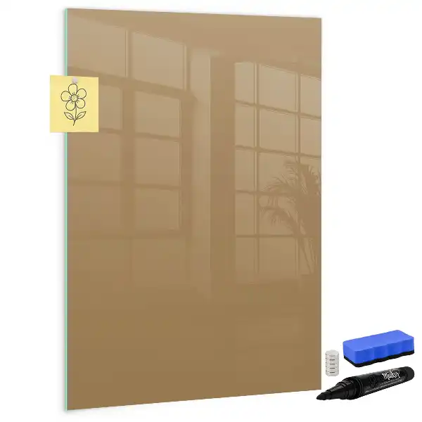 Beschreibbare Magnettafel in Dunkelbeige