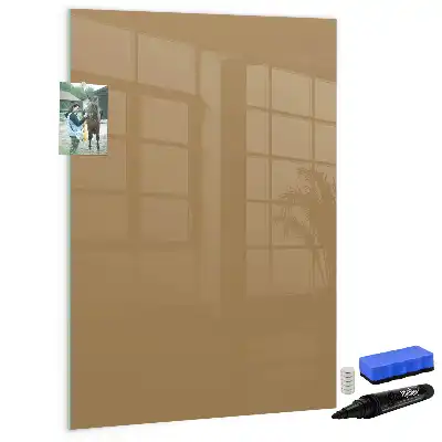 Beschreibbare Magnettafel in Dunkelbeige