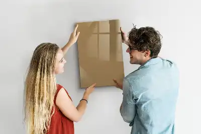 Beschreibbare Magnettafel in Dunkelbeige