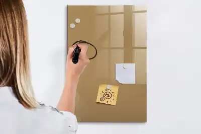 Beschreibbare Magnettafel in Dunkelbeige