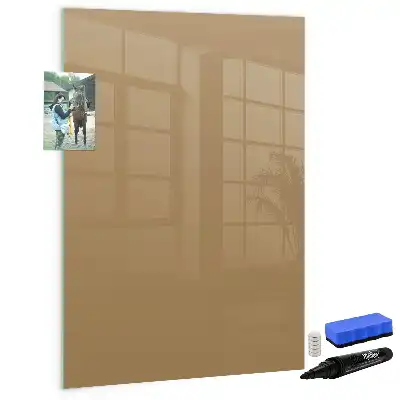 Beschreibbare Magnettafel in Dunkelbeige