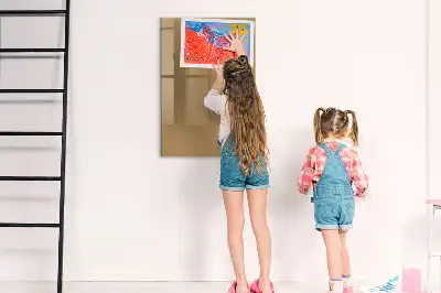 Beschreibbare Magnettafel in Dunkelbeige