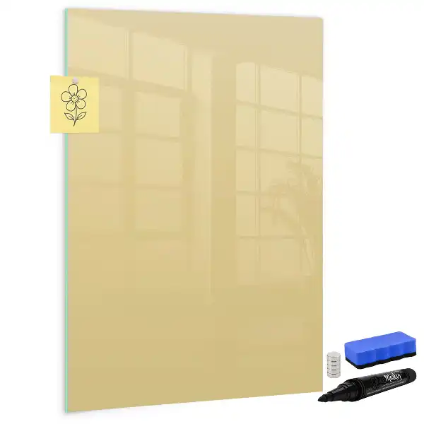Beschreibbare Magnettafel in Creme