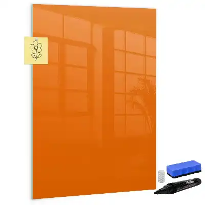 Magnettafel beschreibbar in Orange