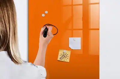 Magnettafel beschreibbar in Orange