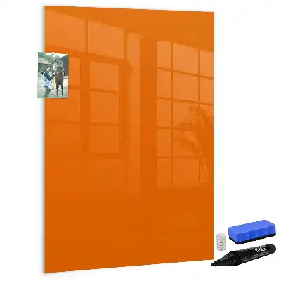 Magnettafel beschreibbar in Orange