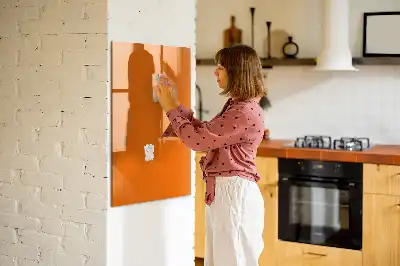 Magnettafel beschreibbar in Orange