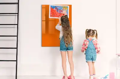 Magnettafel beschreibbar in Orange