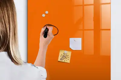 Magnettafel beschreibbar in Orange