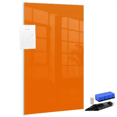 Magnettafel beschreibbar in Orange