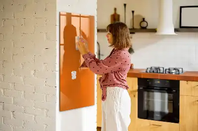 Magnettafel beschreibbar in Orange