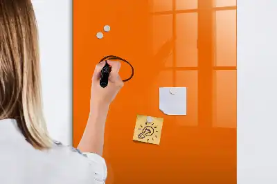 Magnettafel beschreibbar in Orange