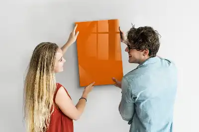 Magnettafel beschreibbar in Orange