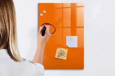 Magnettafel beschreibbar in Orange