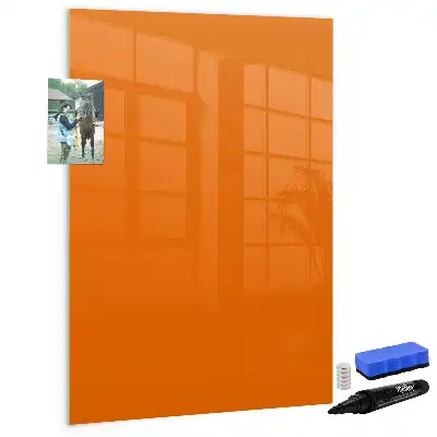 Magnettafel beschreibbar in Orange