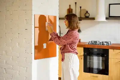Magnettafel beschreibbar in Orange