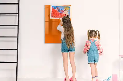 Magnettafel beschreibbar in Orange